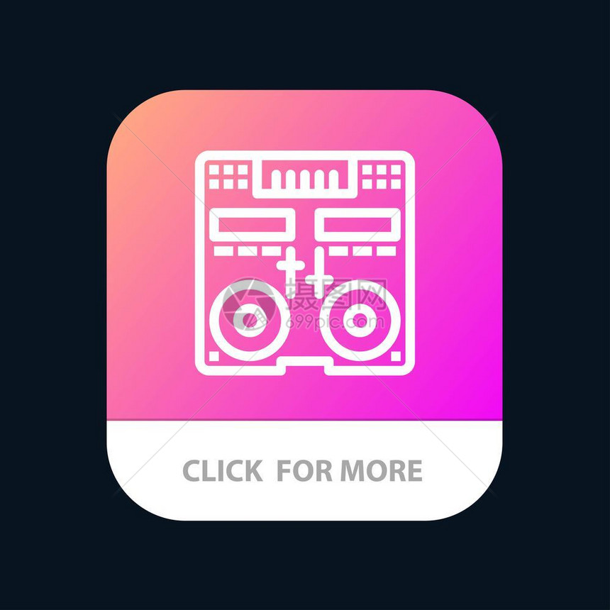CdConsoleDeckMixer音乐移动应用程序按钮Android和IOS线路版本图片