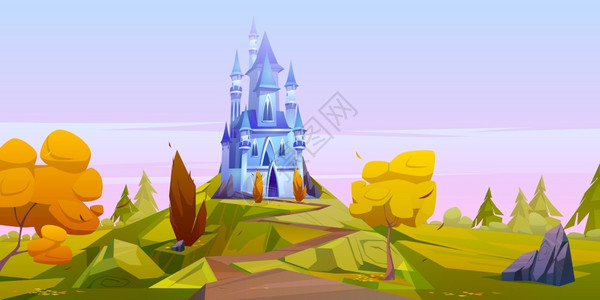 山中的童话城堡图片