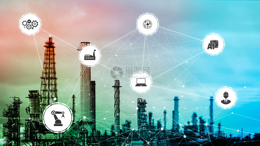 40工业技术概念工业第四次革命智能工厂图片