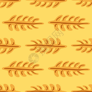 东风41秋东风无缝图案以橙色调简单设计用于织布设计纺包装封面矢画图示插画