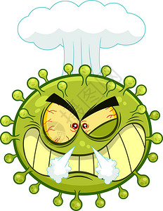 致病细菌的卡通Emoji特图片