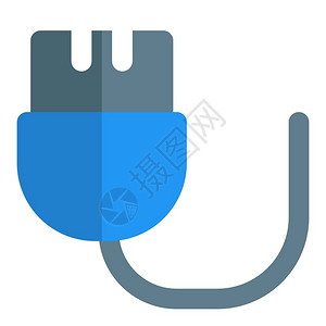 蓝色USB接口矢量设计图标图片