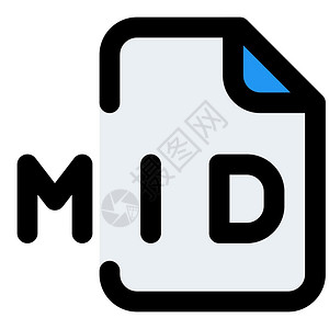 MIDI文件扩展名是一个音乐器数字界面文件背景图片