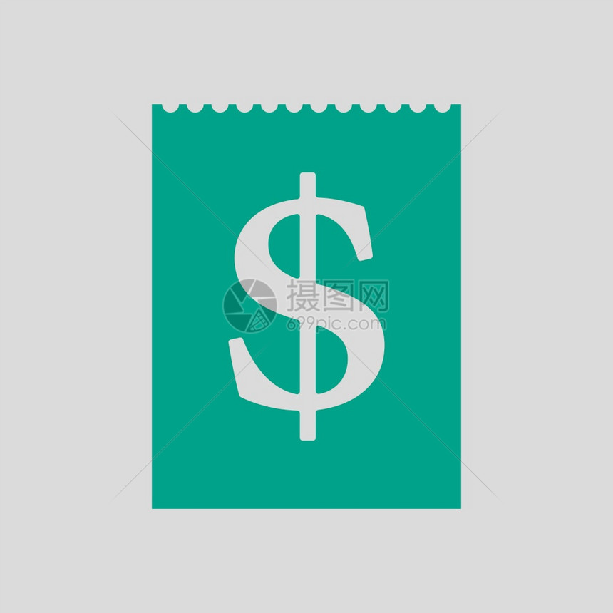 美元日历图标灰色背景上的绿矢量说明图片