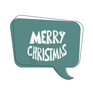圣诞快乐充满语言泡沫的固定字母矢量插图图片