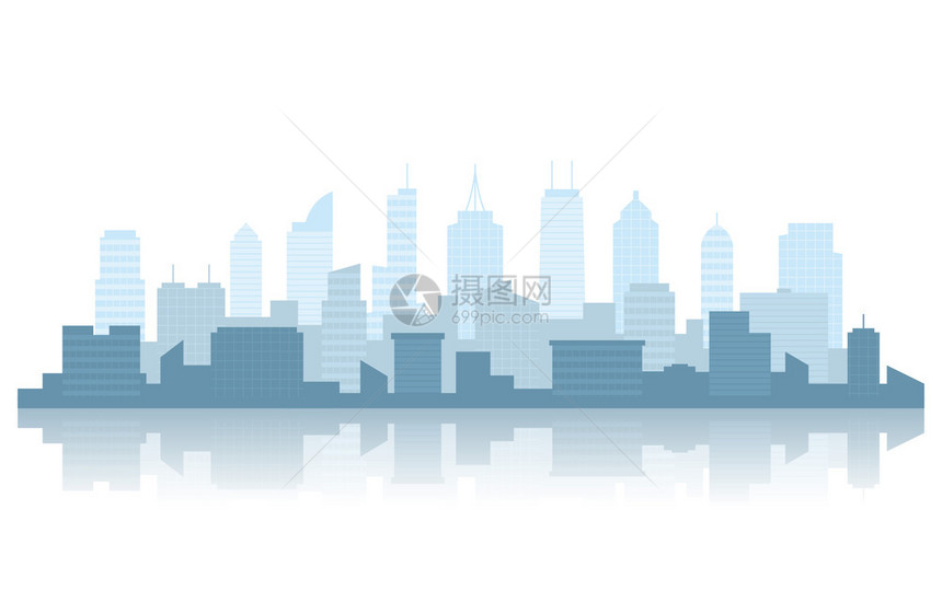 城市建筑风景天线商业白色背景说明图片