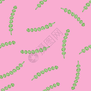 粉色海藻平铺矢量背景图图片