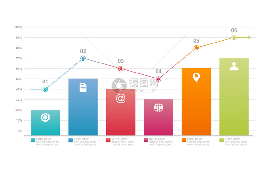 图表统计商业信息内容模板图片
