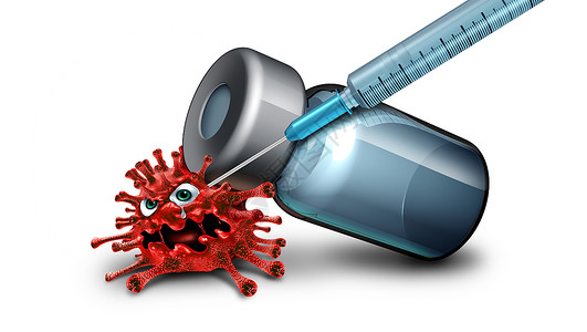使用疫苗概念和疾病控制或感染疫苗接种来粉碎将流感或冠状控制作为注射器用3D制成的与传染病原体细胞抗药的物背景