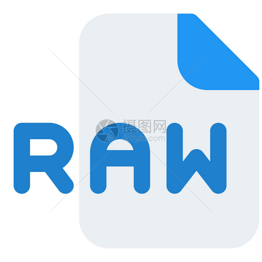 RAW用于以原始形式存储未压缩音频的文件格式图片