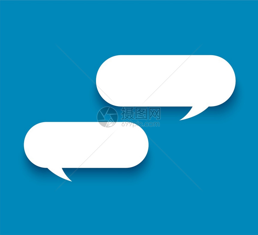 蓝色背景上的对话框图片