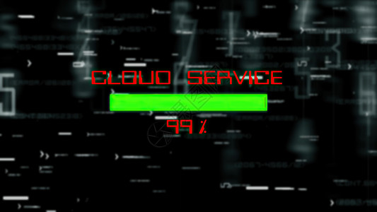 数字背景的云服务进步栏图片