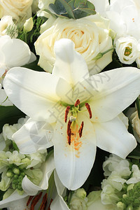大白百合花的婚礼装饰图片