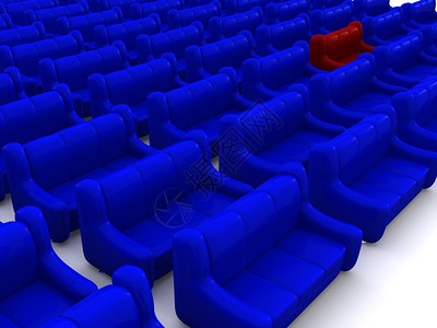 红色3D背景3d沙发红色领导背景