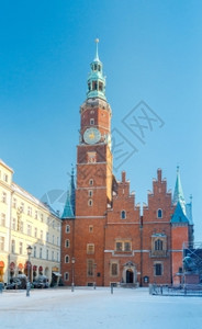 波兰沃克洛夫的圣伊丽莎白市广场和教堂沃克洛夫的市场广和教堂图片