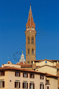 佛罗伦萨古老的石钟塔中世纪石钟塔意大利佛罗伦萨图片