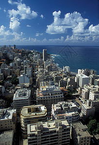 黎巴嫩中东部贝鲁特市的旧城背景图片