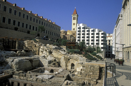 贝鲁特市中心位于东部Lebanon的海岸图片