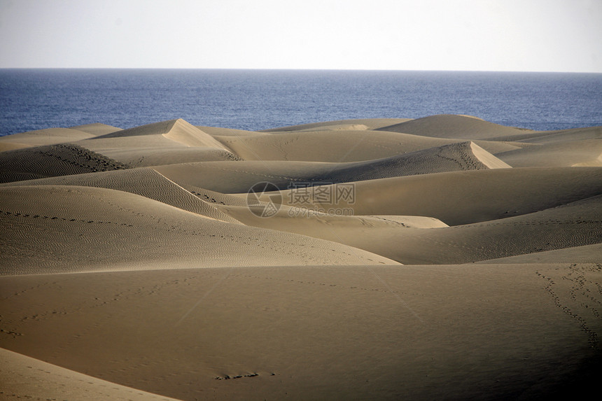 大西洋中班牙加那利岛马斯帕洛市的PlayadesIngles的Sanddunes图片