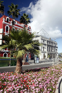 大西洋中班牙加那利岛的西班牙加那利群岛的拉斯帕尔马市中心背景图片