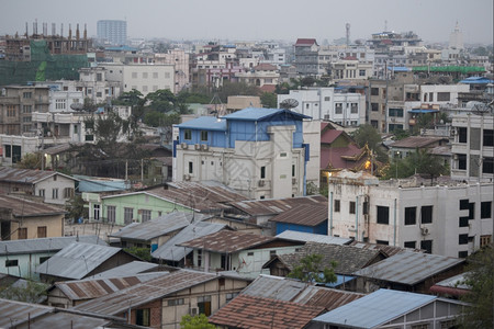 东南亚缅甸曼德勒市中心风景图片