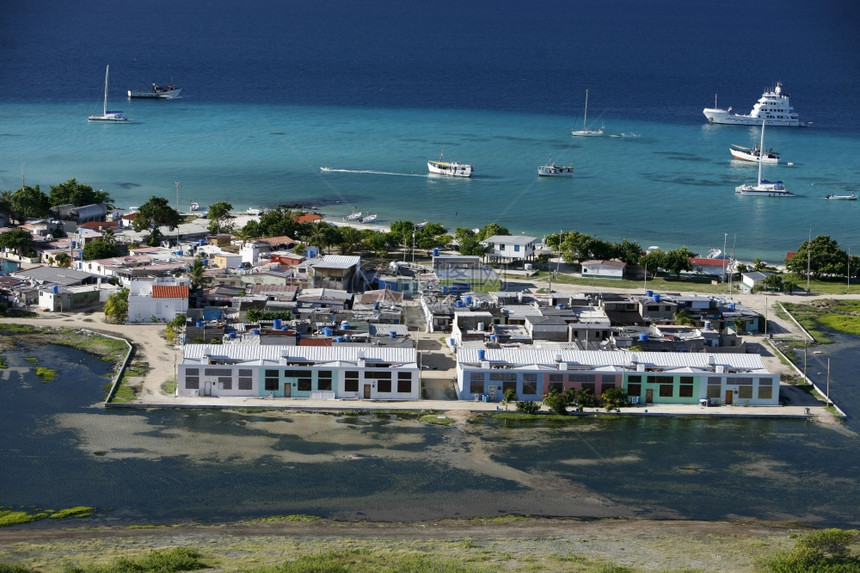 委内瑞拉海洋中洛斯罗克群岛GranRoque岛上的村庄图片