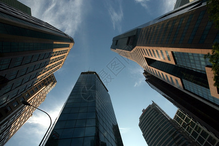 新加坡河和东南亚新加坡市玛丽娜湾的银行之四背景图片