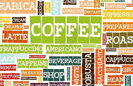 咖啡菜单作为艺术阵林背景咖啡菜单背景图片