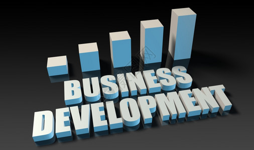 3d蓝黑d的商务发展图表解决方案高清图片素材