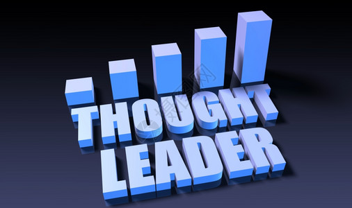 思想领袖图表3D蓝色和黑领导高清图片素材