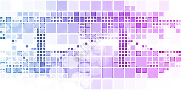 具有动态数字主题艺术的块摘要背景数据共享图片