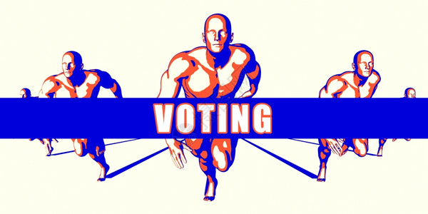 将投票作为竞争概念说明投票的艺术图片