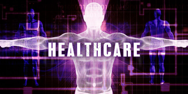 保健作为数字技术医疗概念的保健图片