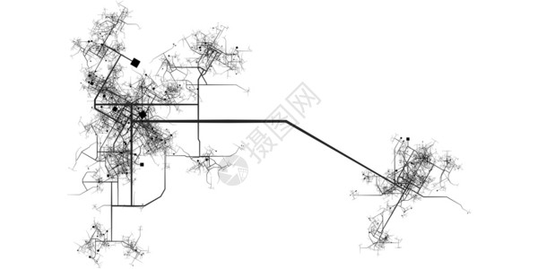 城市的发展与鸟瞰图在二维黑白二维鸟瞰城市发展图片