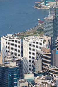 香港的天际线背景图片