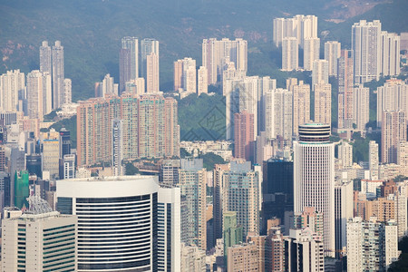 香港的天际线背景图片