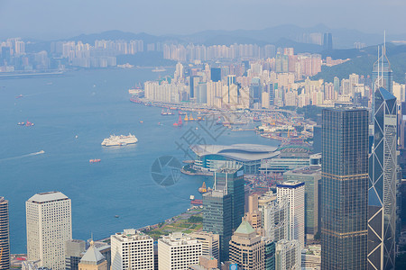 香港的天际线背景图片