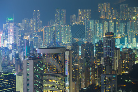 香港夜市峰的风景背景图片