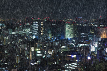 日本东京雨滴背景图片