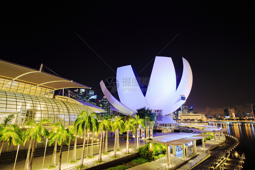 晚上新加坡市城风景图片