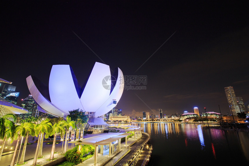 晚上新加坡市城风景图片