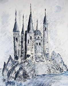 中世纪城堡的救济图片黑白建筑的图片图片