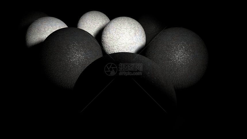 3D反射球形成阴暗的三角图片