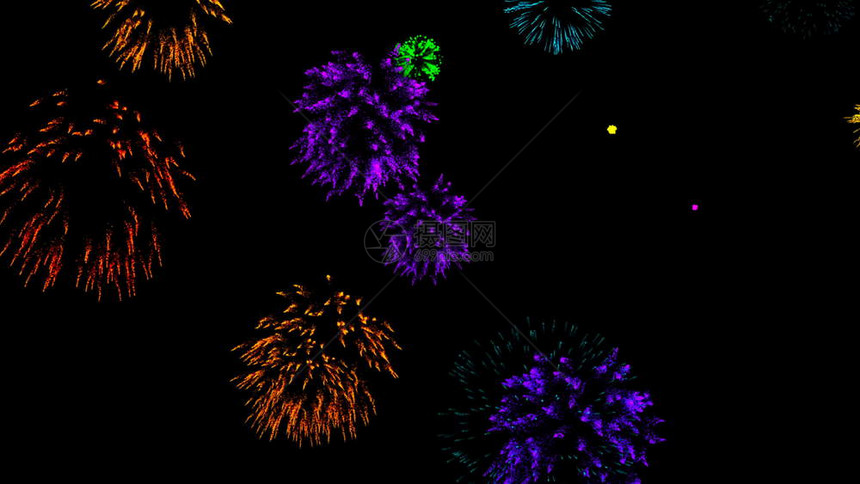 烟花背景摘要数字插图图片