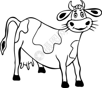 卡通可爱奶牛图片