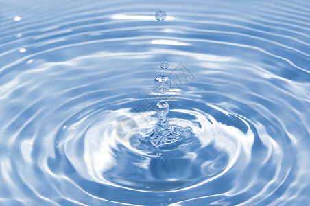 水滴蓝色背景的水滴子图片