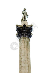 英国伦敦Trafalgar广场的纳尔逊列纪念碑图片