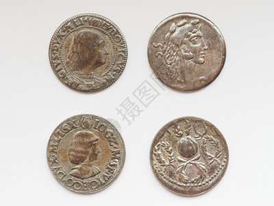 来自意大利的古罗马硬币图片