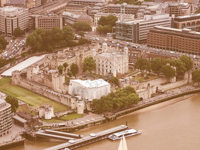 英国伦敦塔的空中观光景点图片