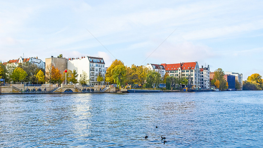 RiverSpree柏林人类发展报告高动态范围HRDS德国柏林城的Spree河图片